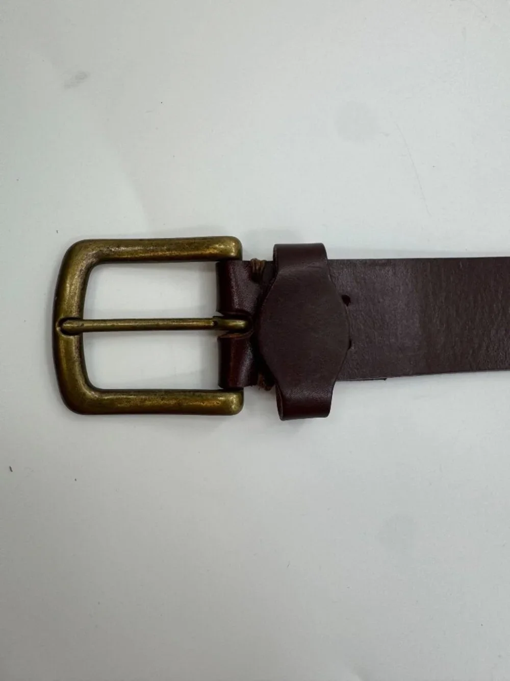 Unbranded Brown Leather Equestrian Horse Emblem Belt With Brass Buckle & Woven